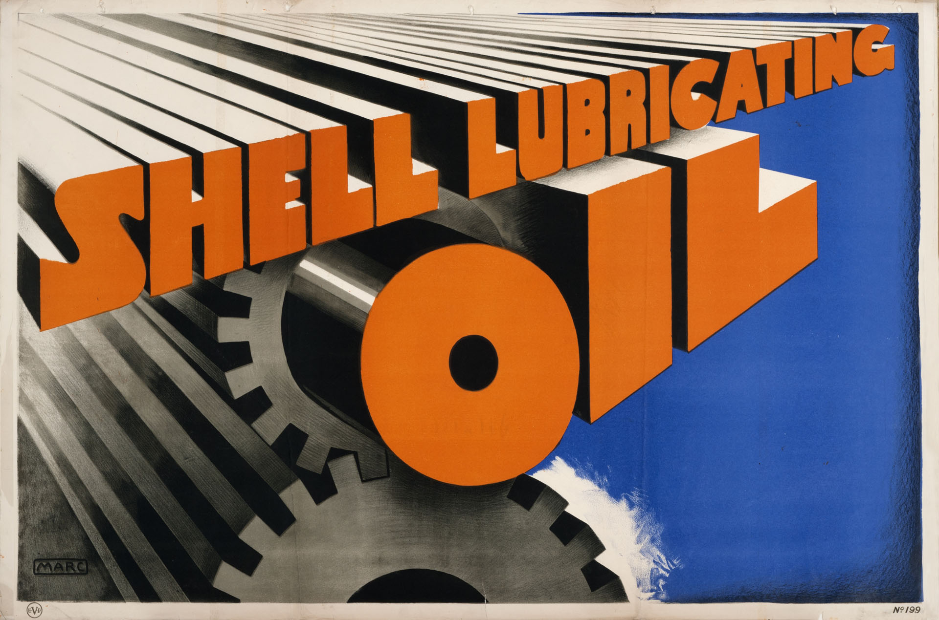Poster of Shell Lubricating Oil by  Marc, 1928