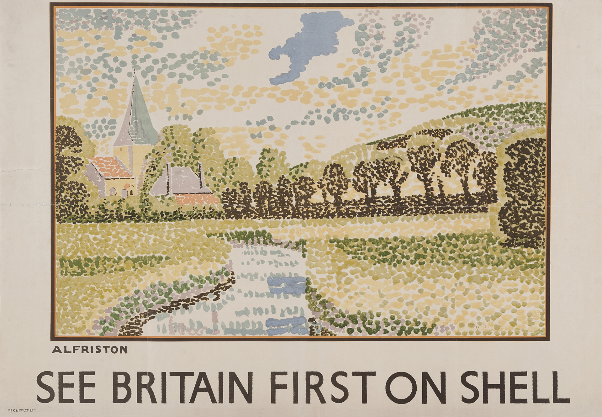 Poster of Alfriston by Vanessa Bell, 1931