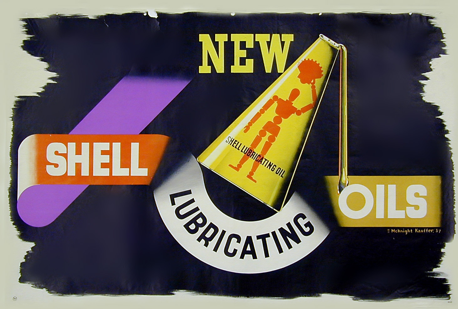 Poster of New Shell Lubricating Oils by Edward McKnight Kauffer, 1937