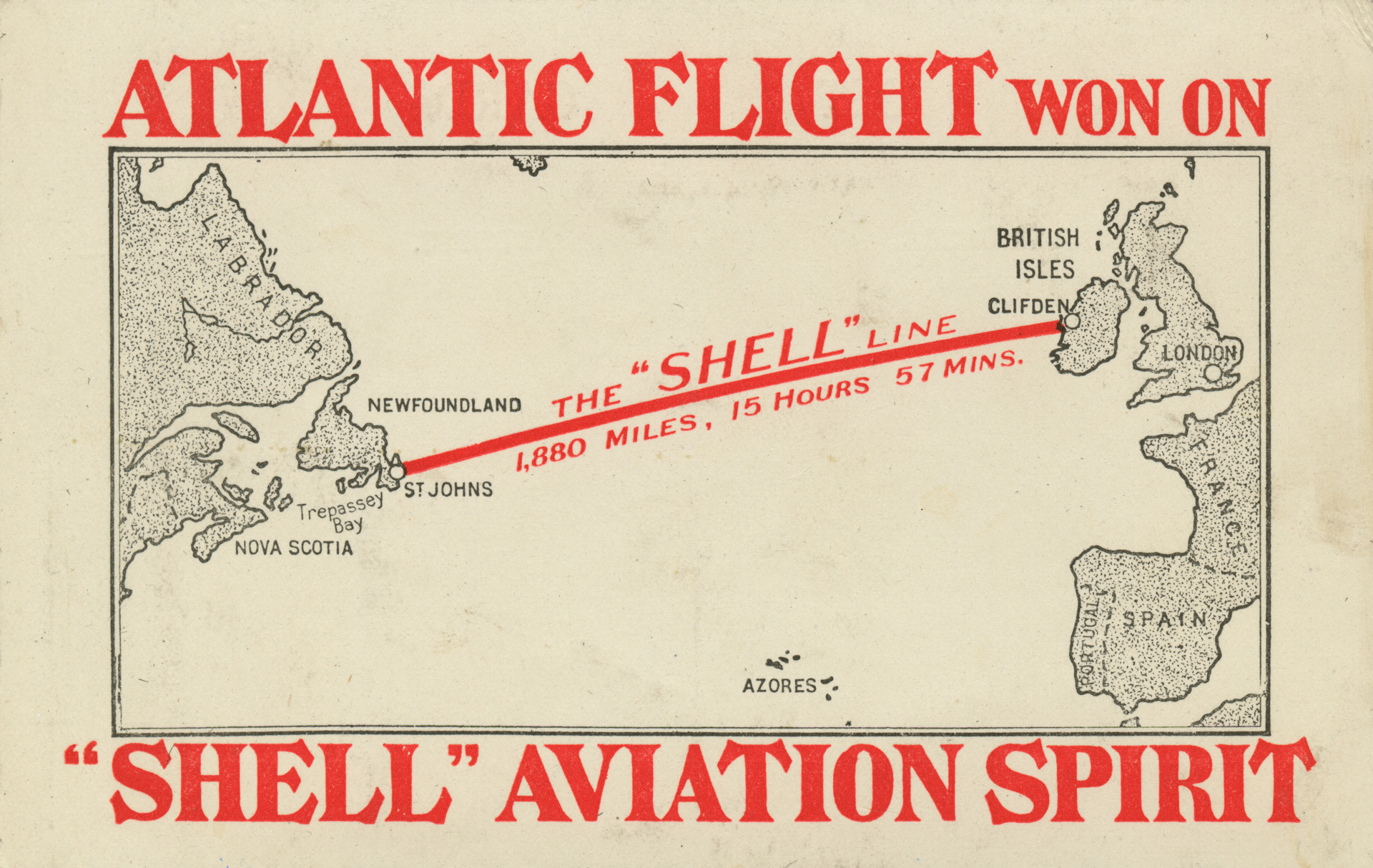 Postcard of Atlantic Flight, 1919