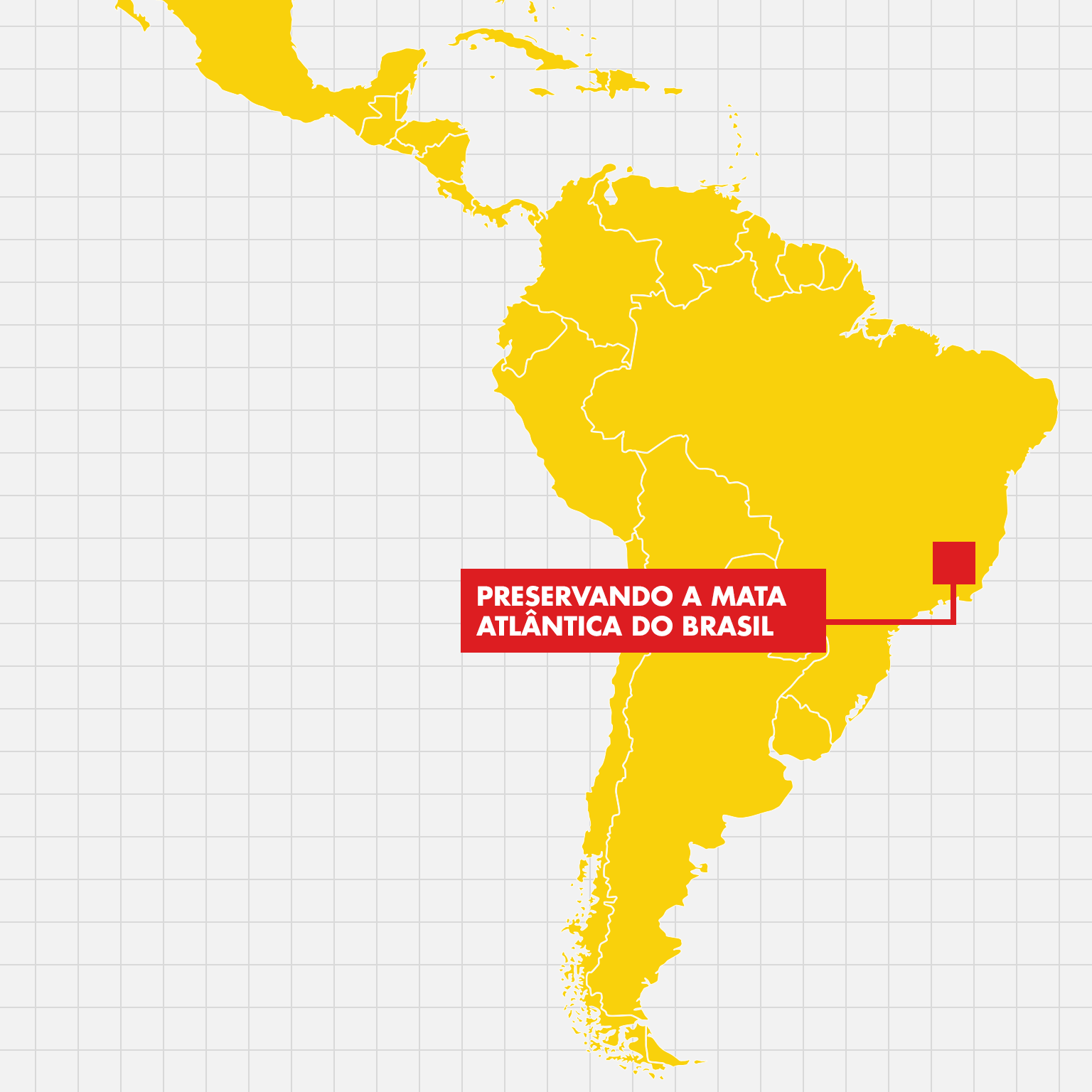 Mapa do Brasil que mostra a localização das atividades do Earthwatch