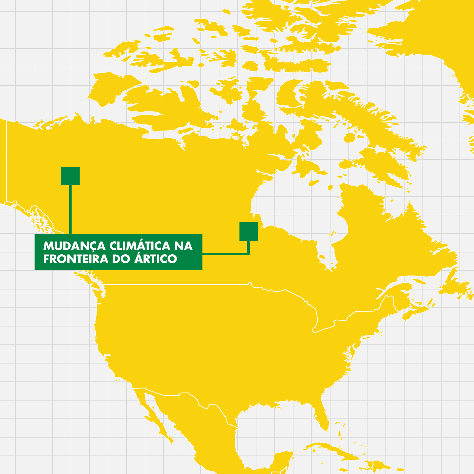 Mapa do Canada que mostra a localização das atividades do Earthwatch