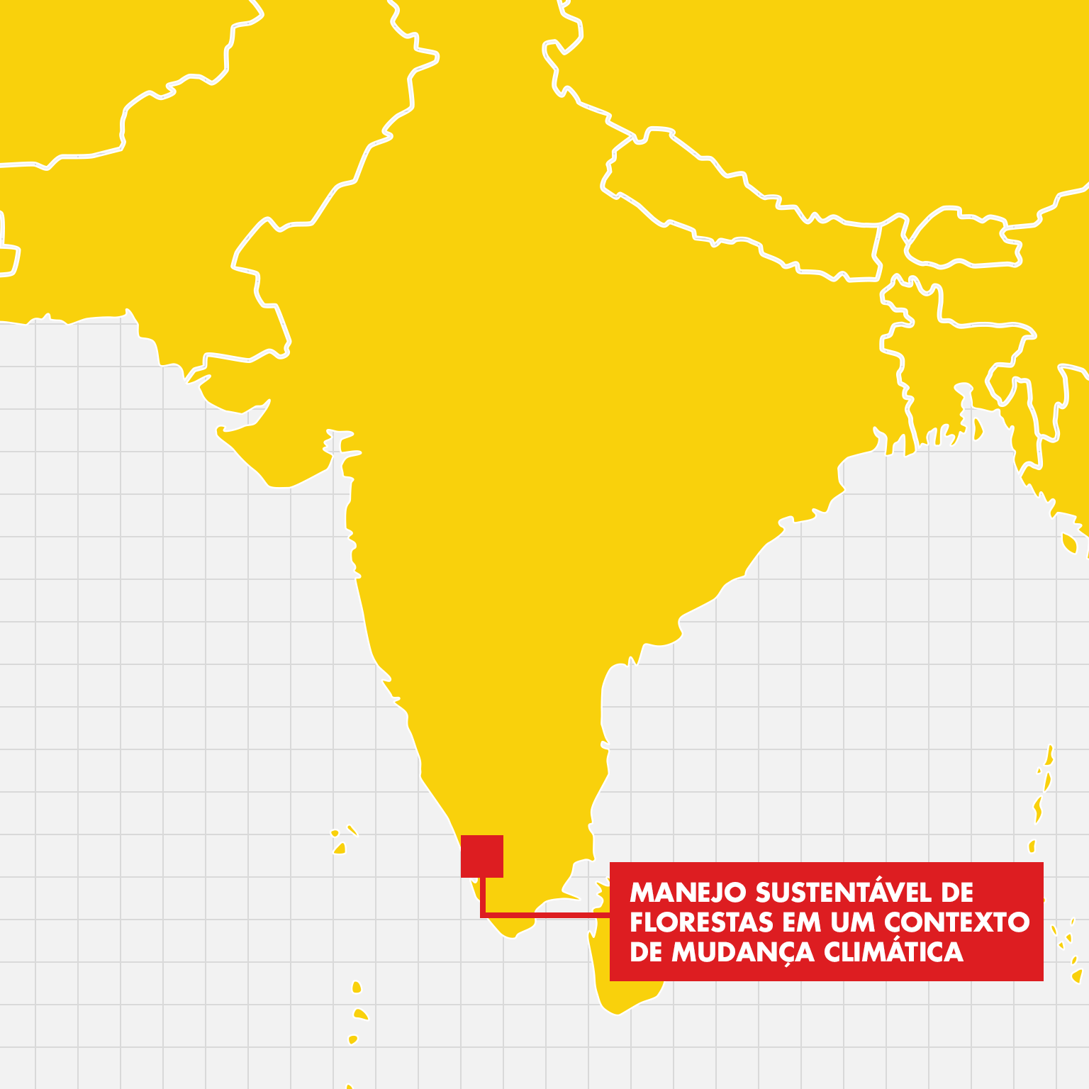 Mapa da India que mostra a localização das atividades do Earthwatch