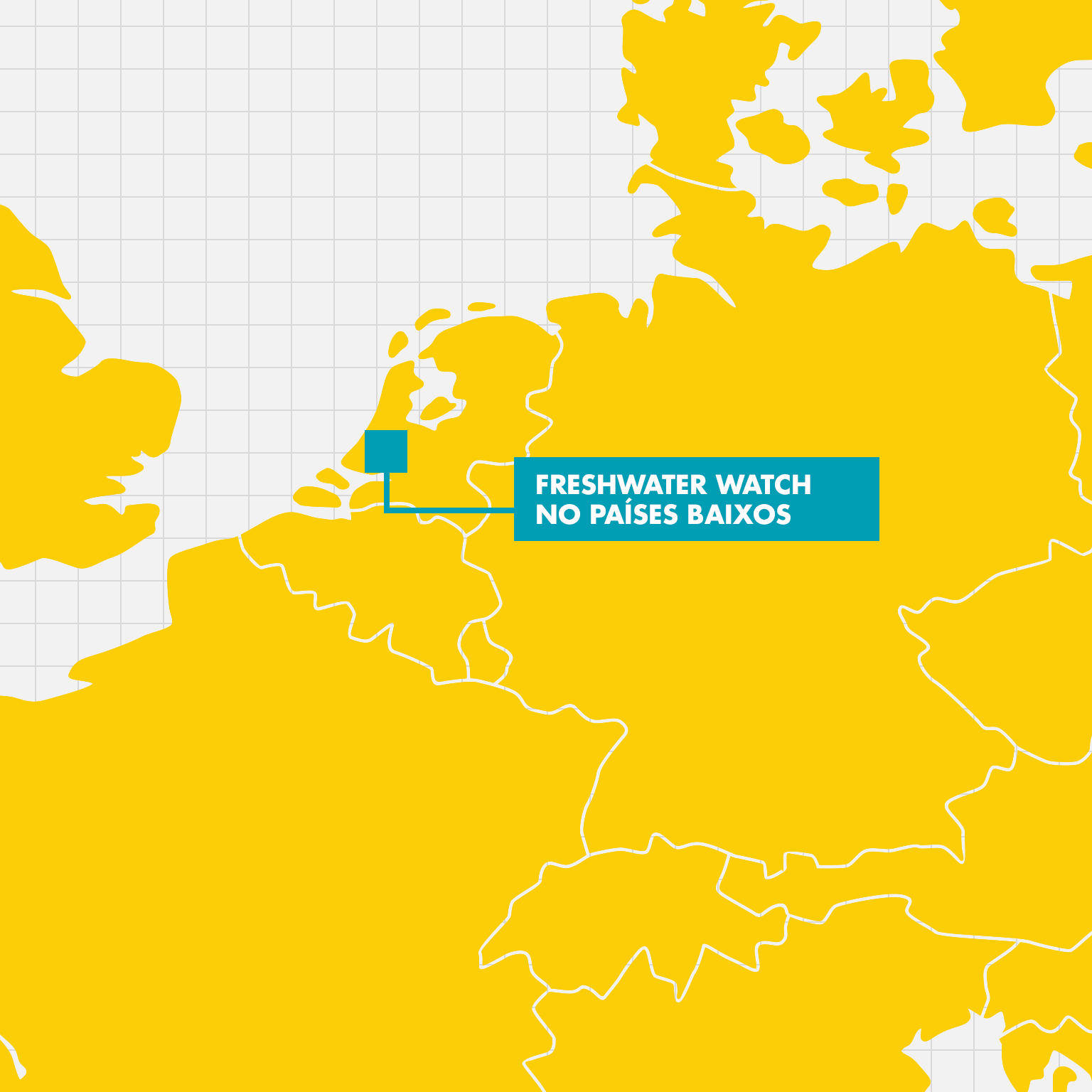 Mapa da Holanda que mostra a localização das atividades do Earthwatch