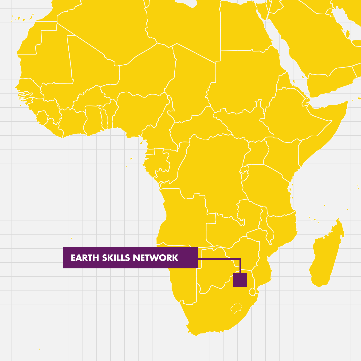 Mapa da Africa do Sul que mostra a localização das atividades do Earthwatch