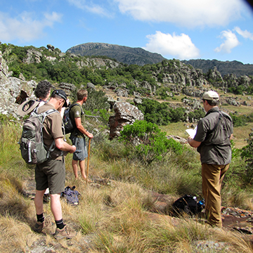 People hiking in South Africa
