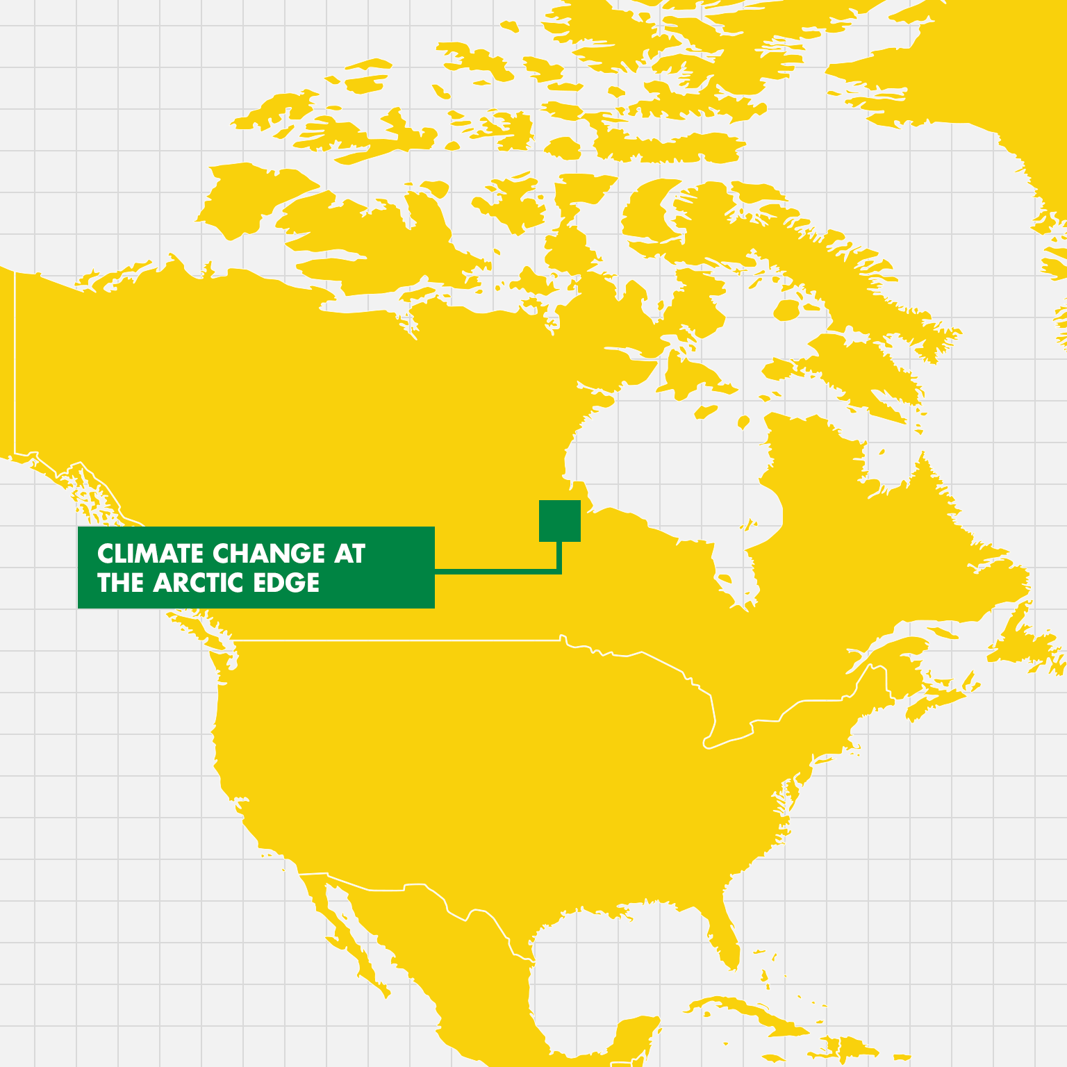 Map of Canada showing the location of local Earthwatch activities