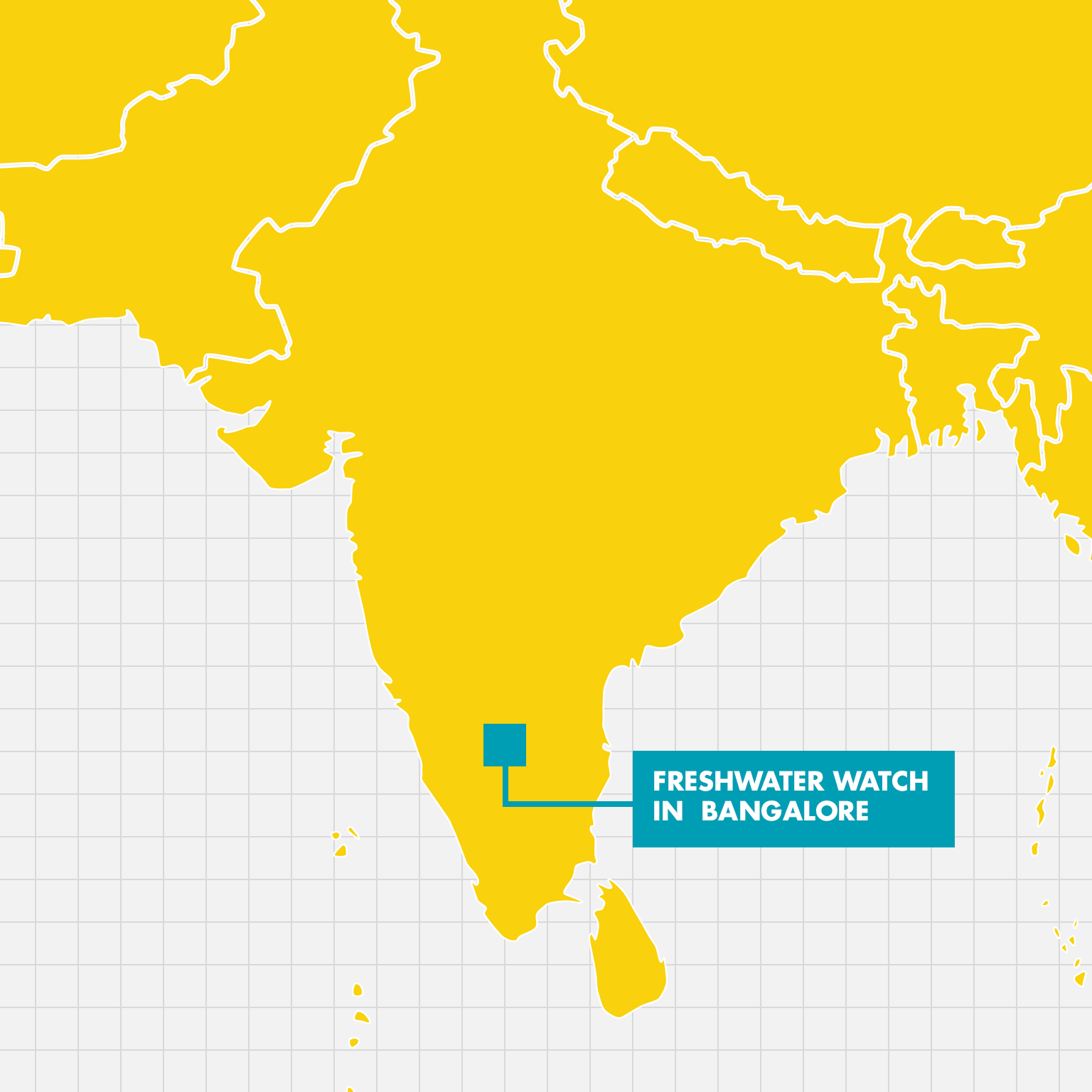 Map of India showing the location of local Earthwatch activities