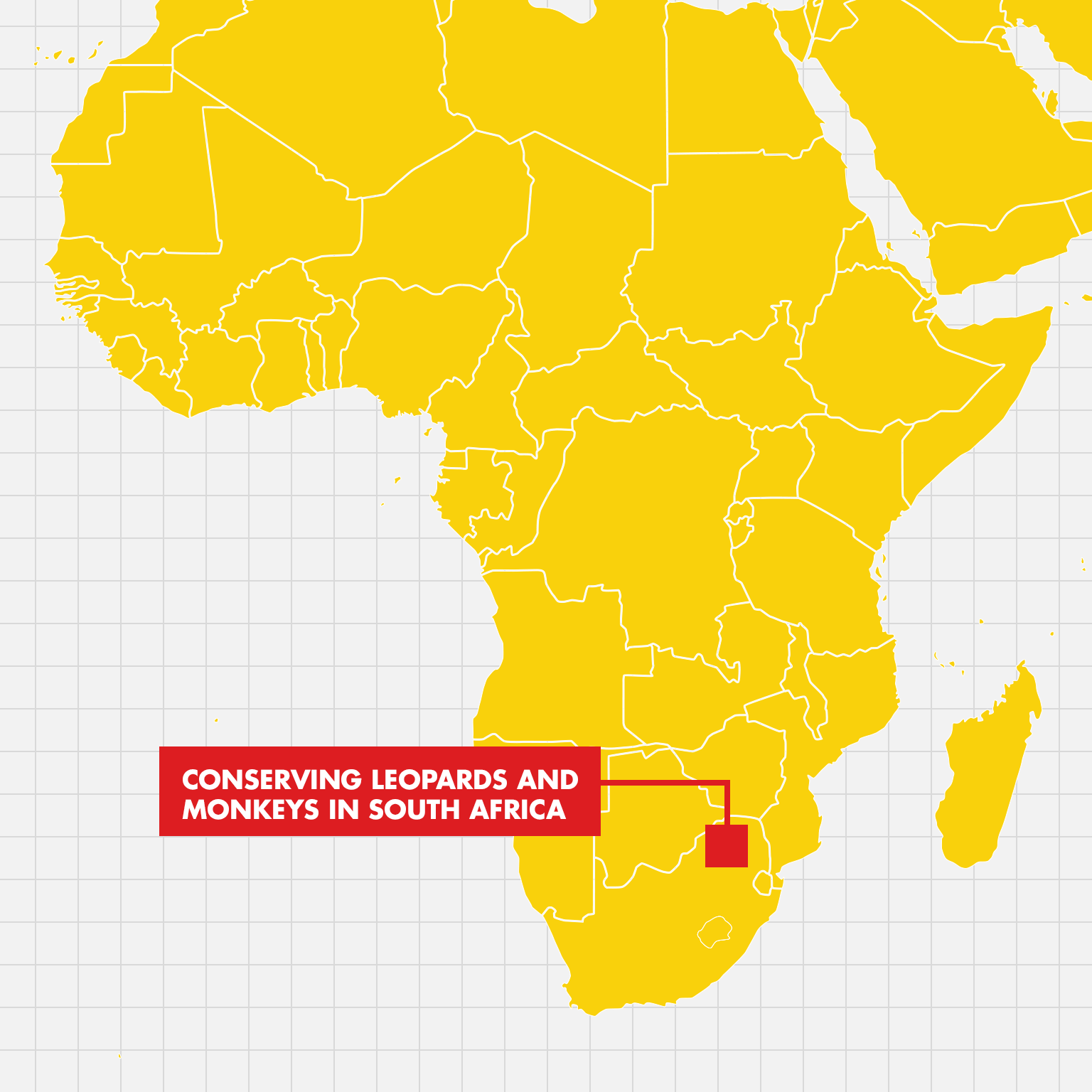 Map of South Africa showing the location of local ELP activities