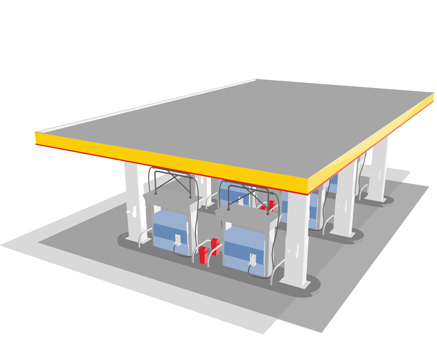 Diesel and petrol is sold at forecourts