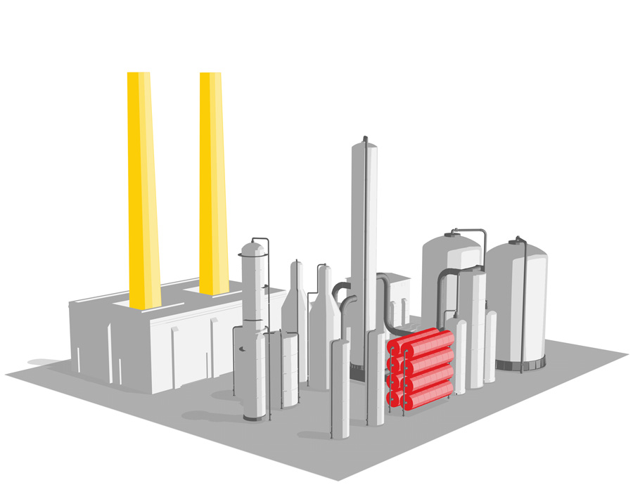 Refineries turn the crude oil into products including petrol and diesel