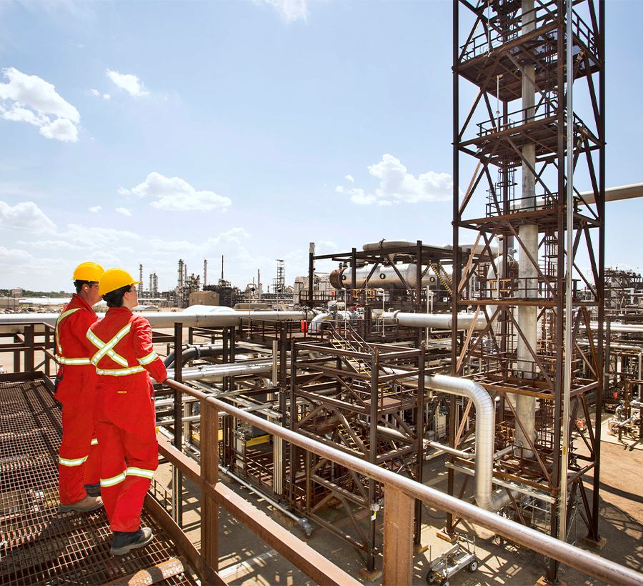 two engineers working on a site