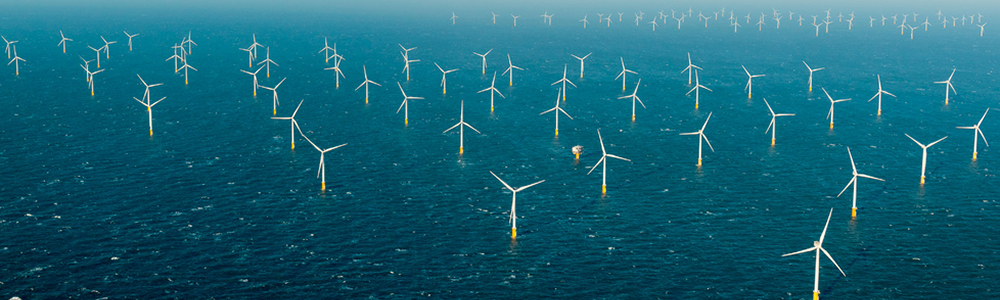 Photo of a offshore wind farm