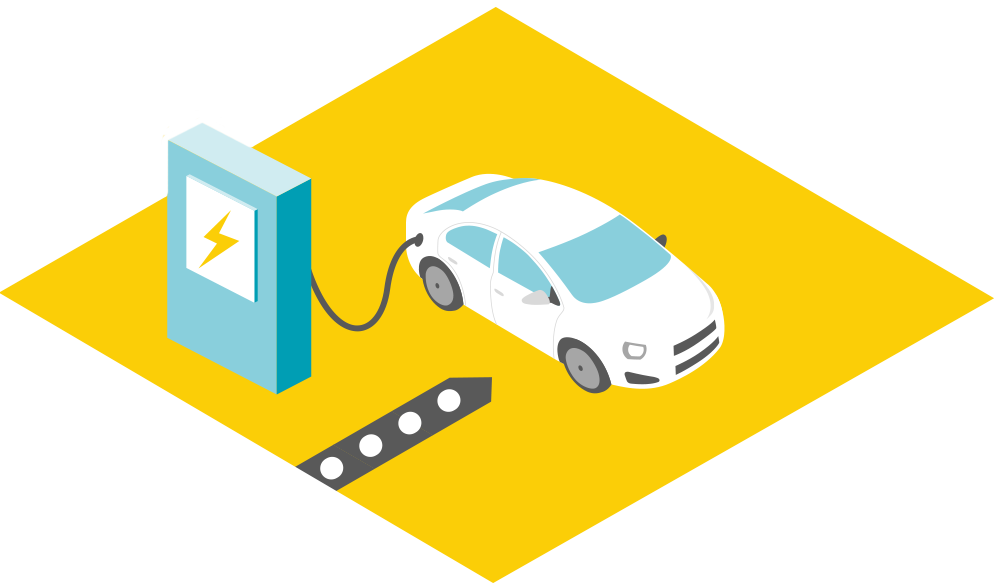 Isometric map slice location Electric vehicle charging