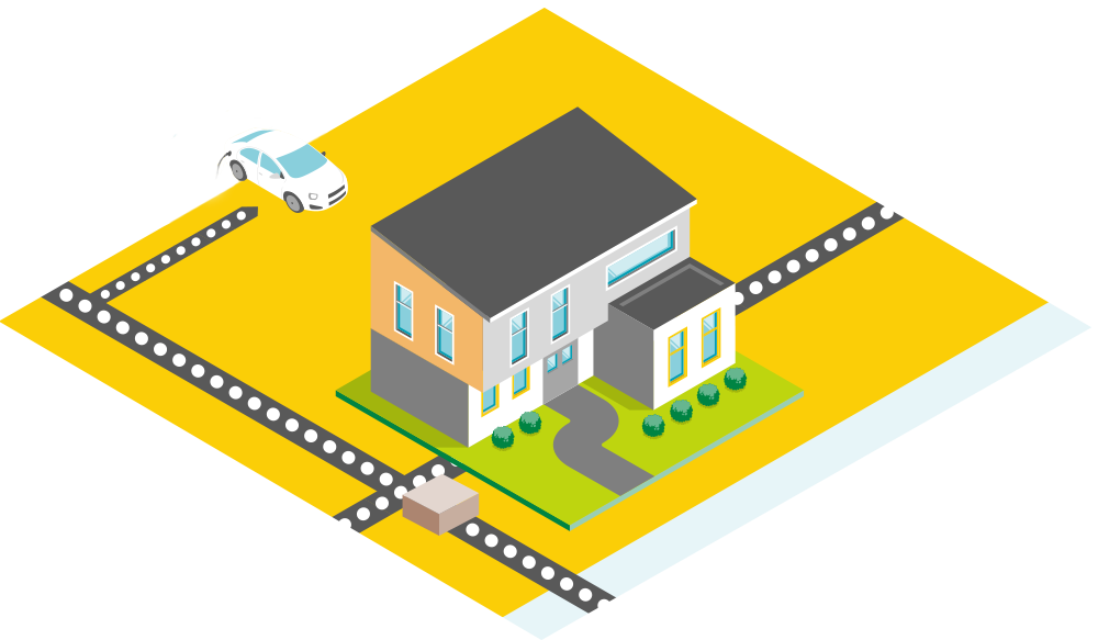 Isometric map slice location Supplying homes